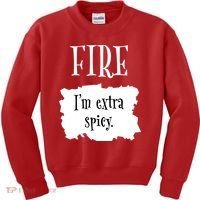 Fire Hot Packet Halloween Taco Im Extra Spicy Costume Kids Sweatshirt thumb 0
