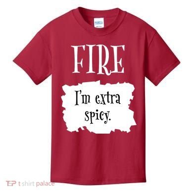 Fire Hot Packet Halloween Taco Im Extra Spicy Costume Kids T-Shirt