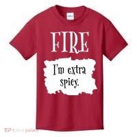 Fire Hot Packet Halloween Taco Im Extra Spicy Costume Kids T-Shirt thumb 0