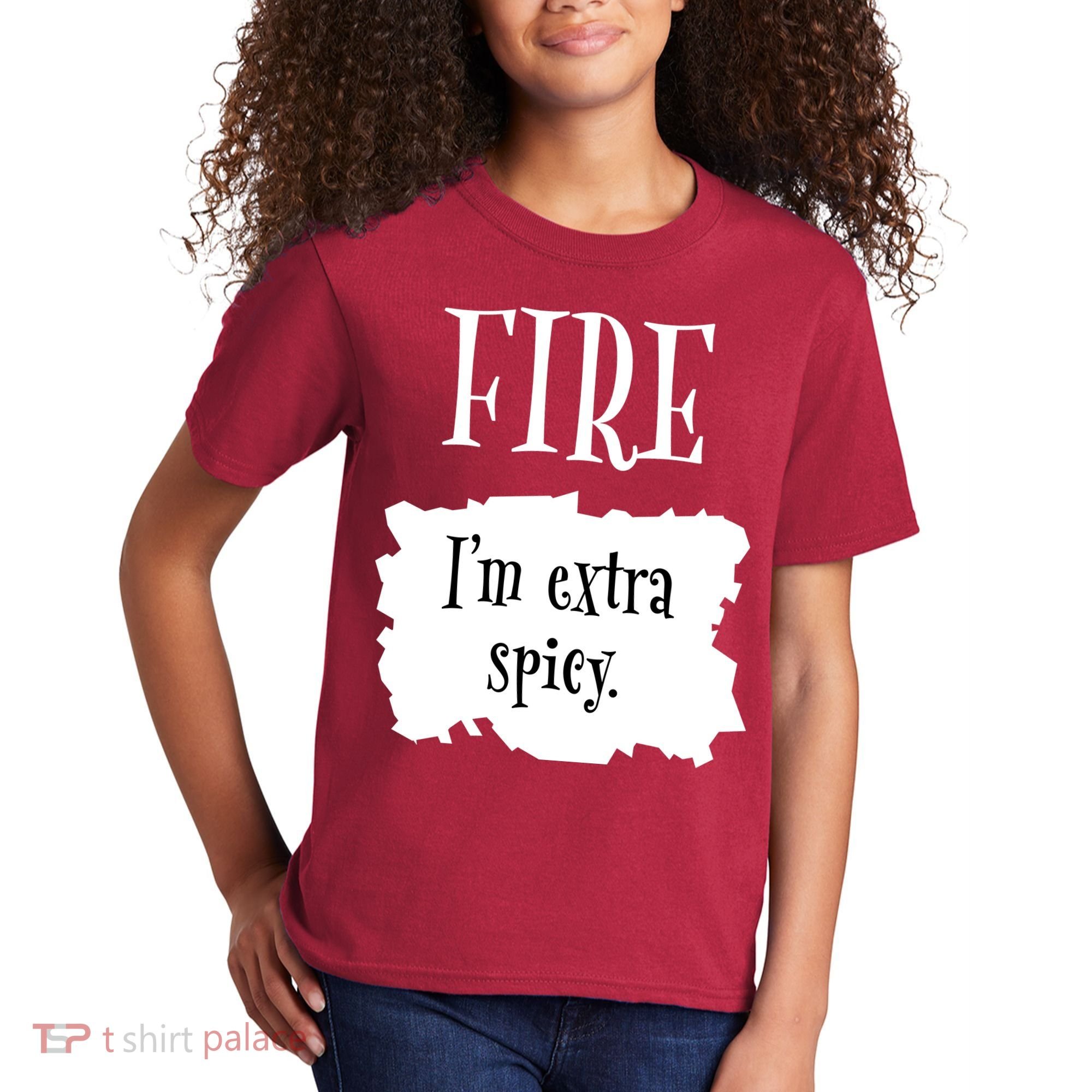 Fire Hot Packet Halloween Taco Im Extra Spicy Costume Kids T-Shirt