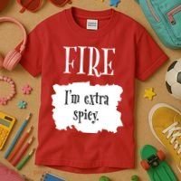 Fire Hot Packet Halloween Taco Im Extra Spicy Costume Kids T-Shirt thumb 3