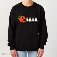 Funny Halloween Pumpkin Ghosts Retro Gamer Women's Sweatshirt thumb 0