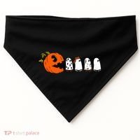Funny Halloween Pumpkin Ghosts Retro Gamer USA-Made Doggie Bandana thumb 0