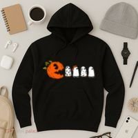Funny Halloween Pumpkin Ghosts Retro Gamer Hoodie thumb 3