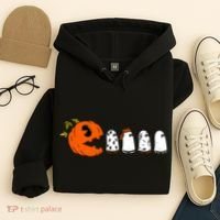 Funny Halloween Pumpkin Ghosts Retro Gamer Hoodie thumb 4