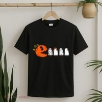Funny Halloween Pumpkin Ghosts Retro Gamer T-Shirt thumb 2
