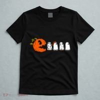 Funny Halloween Pumpkin Ghosts Retro Gamer T-Shirt thumb 5