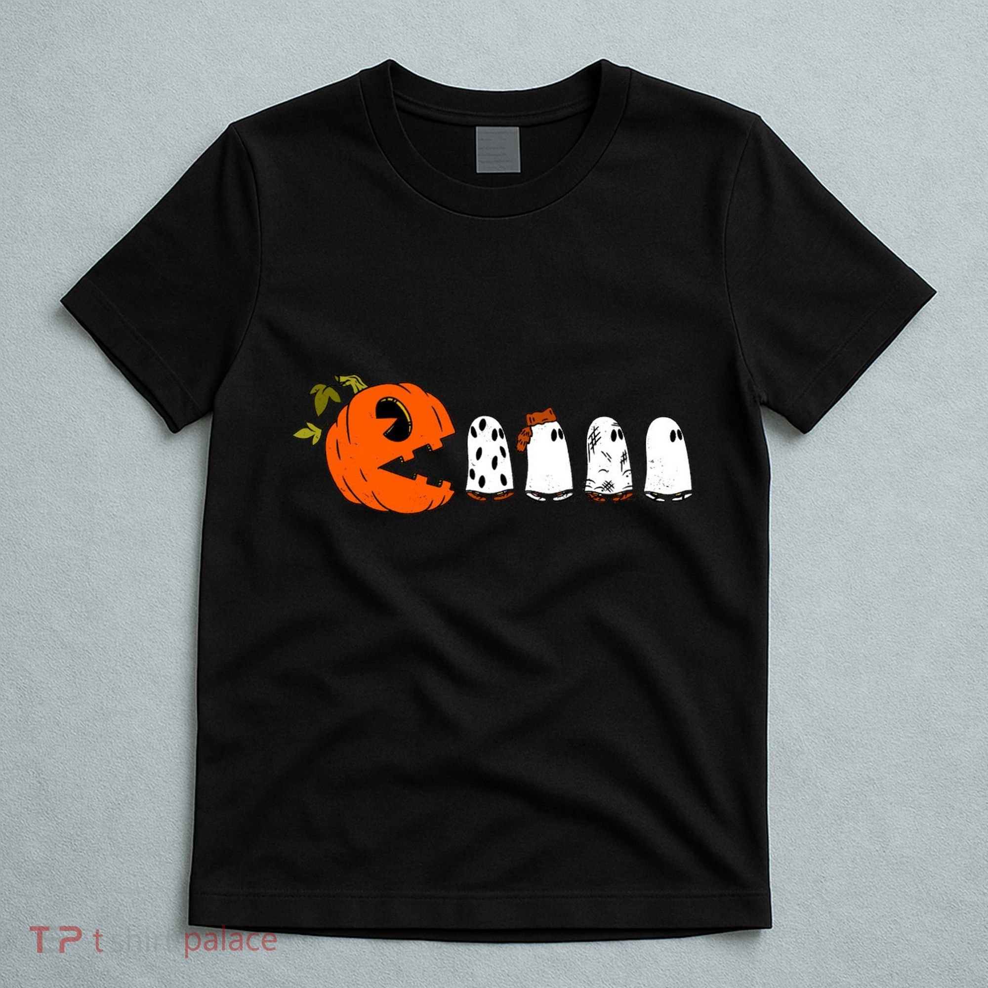 Funny Halloween Pumpkin Ghosts Retro Gamer T-Shirt