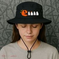 Funny Halloween Pumpkin Ghosts Retro Gamer Bucket Hat thumb 3