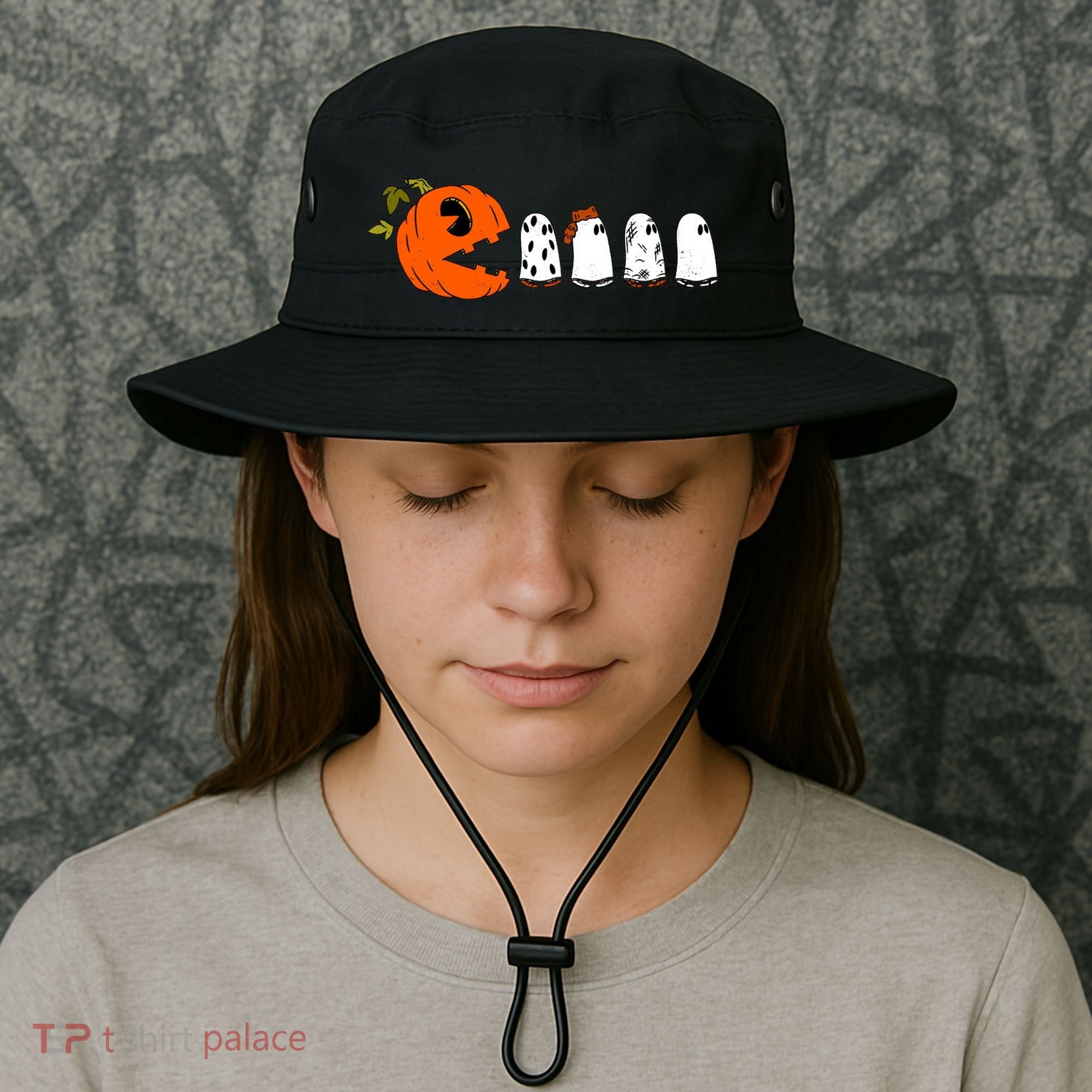 Funny Halloween Pumpkin Ghosts Retro Gamer Bucket Hat