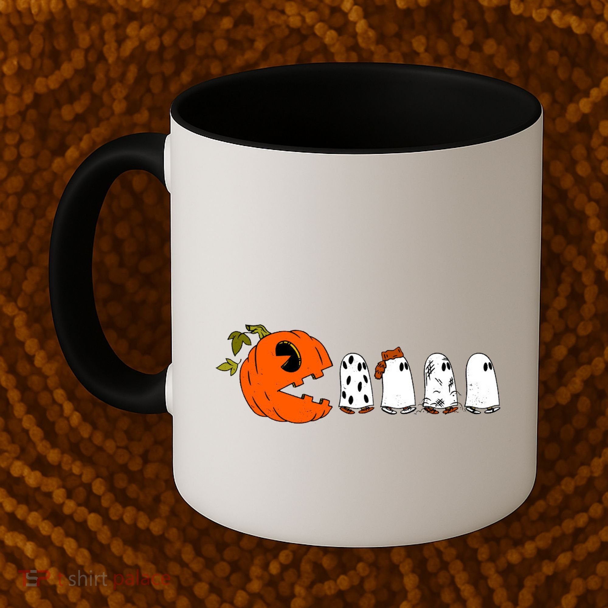 Funny Halloween Pumpkin Ghosts Retro Gamer Coffee Mug