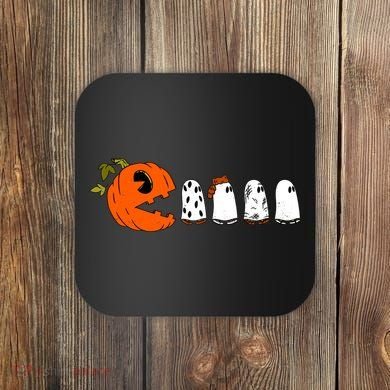Funny Halloween Pumpkin Ghosts Retro Gamer Coaster