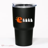 Funny Halloween Pumpkin Ghosts Retro Gamer Tumbler thumb 0