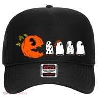 Funny Halloween Pumpkin Ghosts Retro Gamer Hat thumb 0