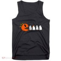 Funny Halloween Pumpkin Ghosts Retro Gamer Tank Top thumb 0