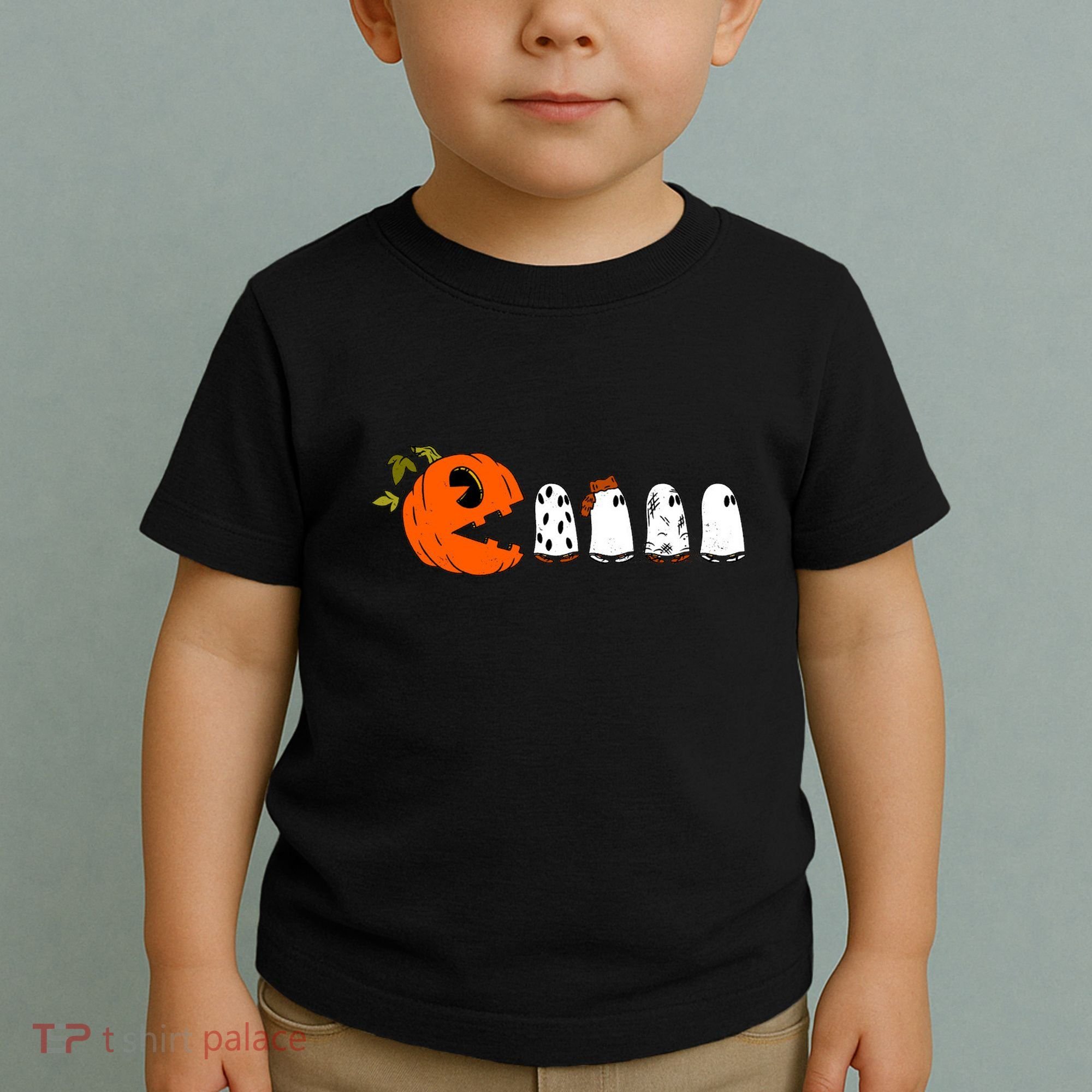 Funny Halloween Pumpkin Ghosts Retro Gamer Toddler T-Shirt