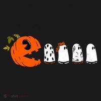 Funny Halloween Pumpkin Ghosts Retro Gamer Women's Long Sleeve Shirt thumb 2