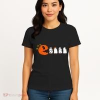 Funny Halloween Pumpkin Ghosts Retro Gamer Women's T-Shirt thumb 4