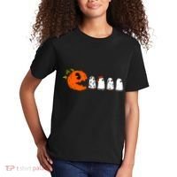 Funny Halloween Pumpkin Ghosts Retro Gamer Kids T-Shirt thumb 2