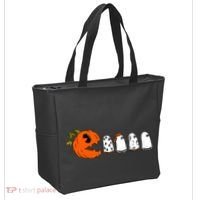 Funny Halloween Pumpkin Ghosts Retro Gamer Tote Bag thumb 2
