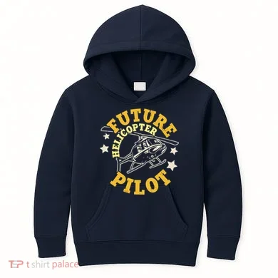 Future Helicopter Pilot Kids Hoodie