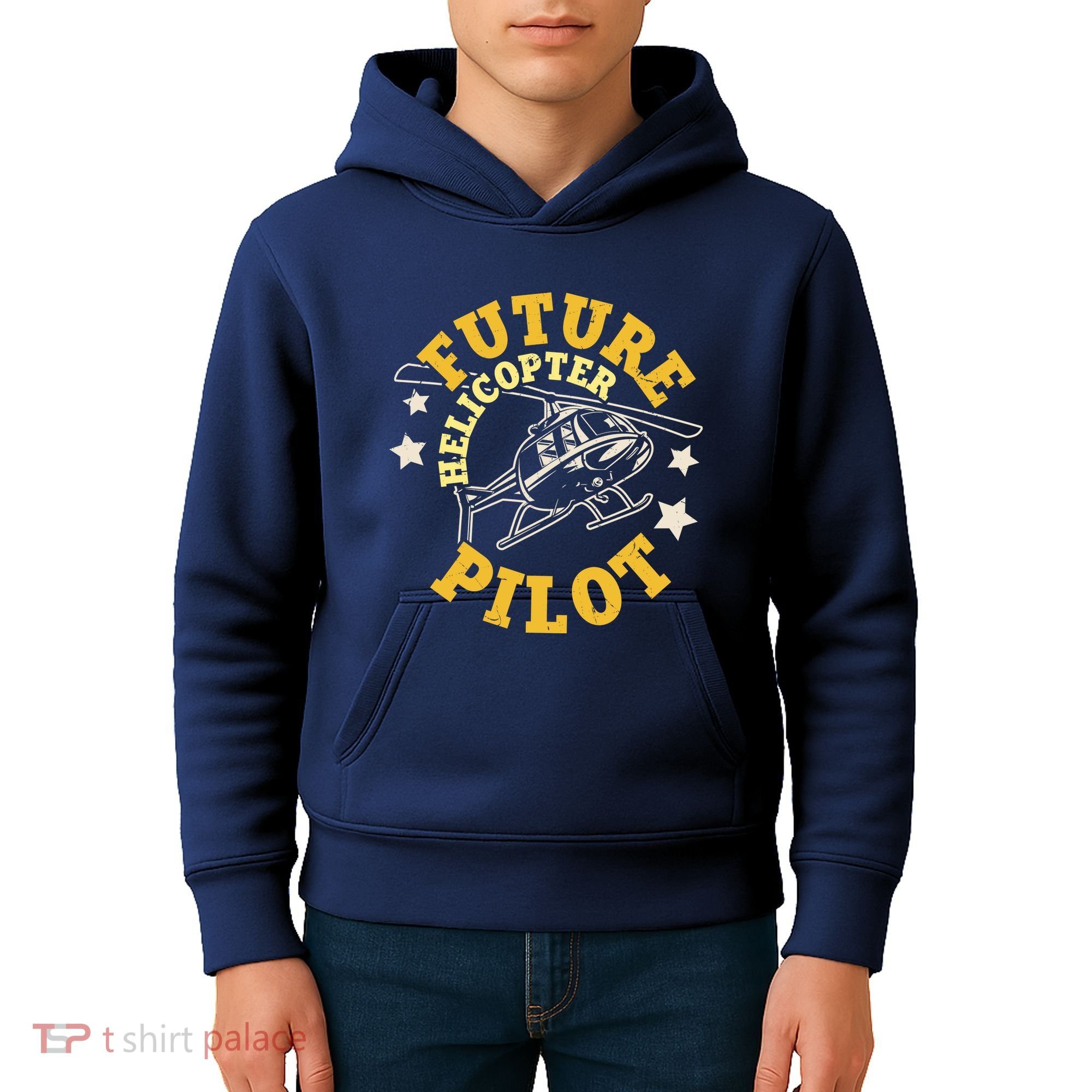 Future Helicopter Pilot Kids Hoodie
