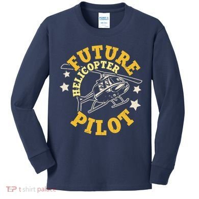 Future Helicopter Pilot Kids Long Sleeve Shirt