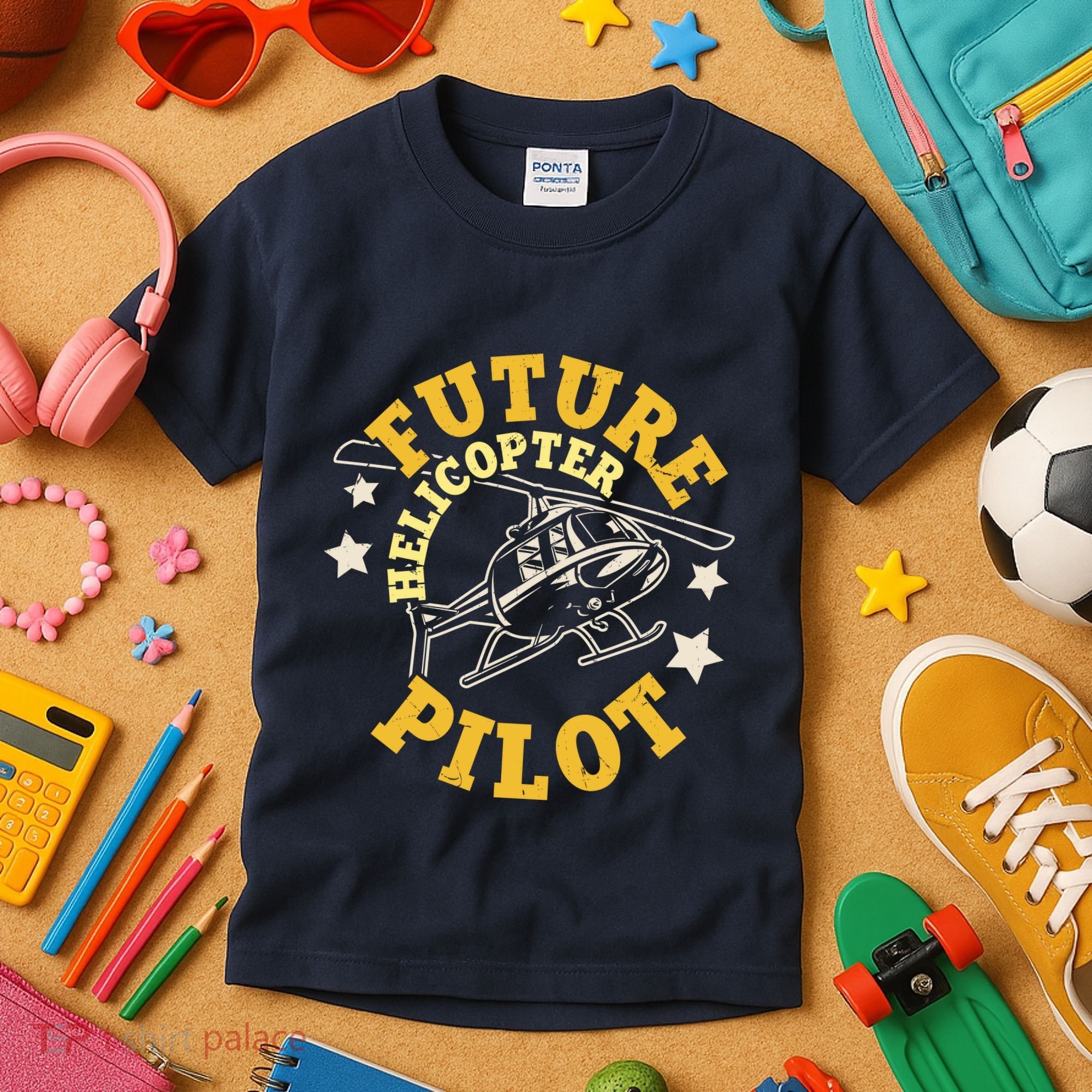 Future Helicopter Pilot Kids T-Shirt