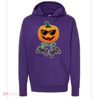 Funny Halloween Pumpkin Video Gamer Hoodie thumb 0
