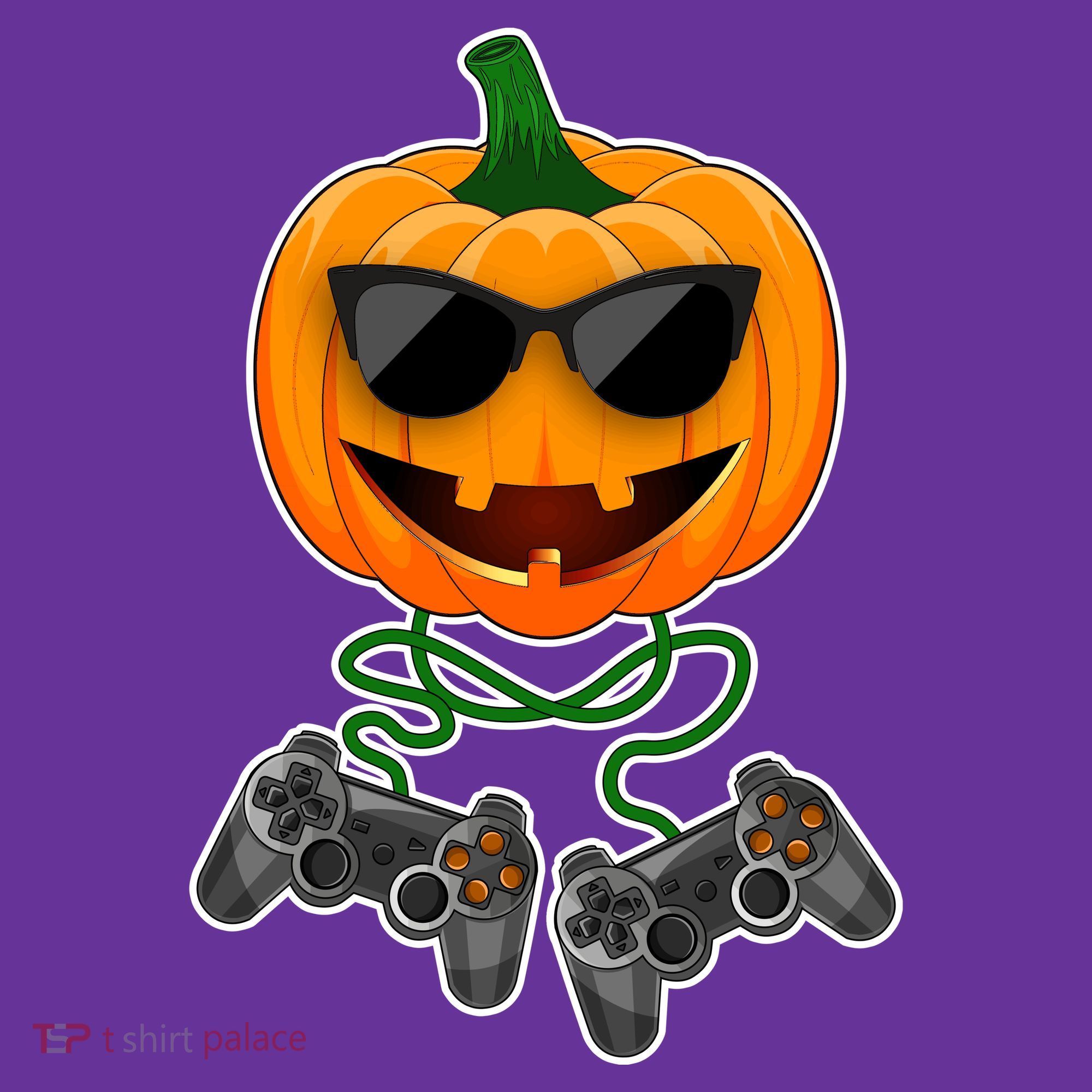 Funny Halloween Pumpkin Video Gamer Coaster