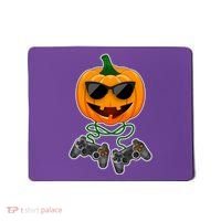 Funny Halloween Pumpkin Video Gamer Mousepad thumb 0