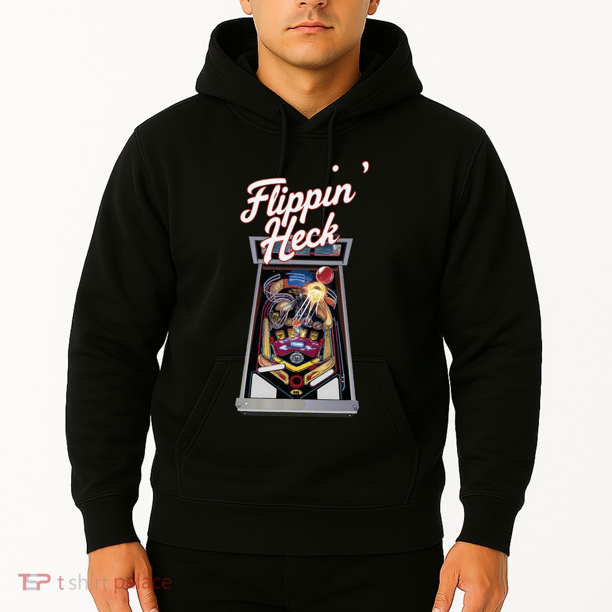 Flippin Heck Pinball Machine Gaming Arcade Hoodie