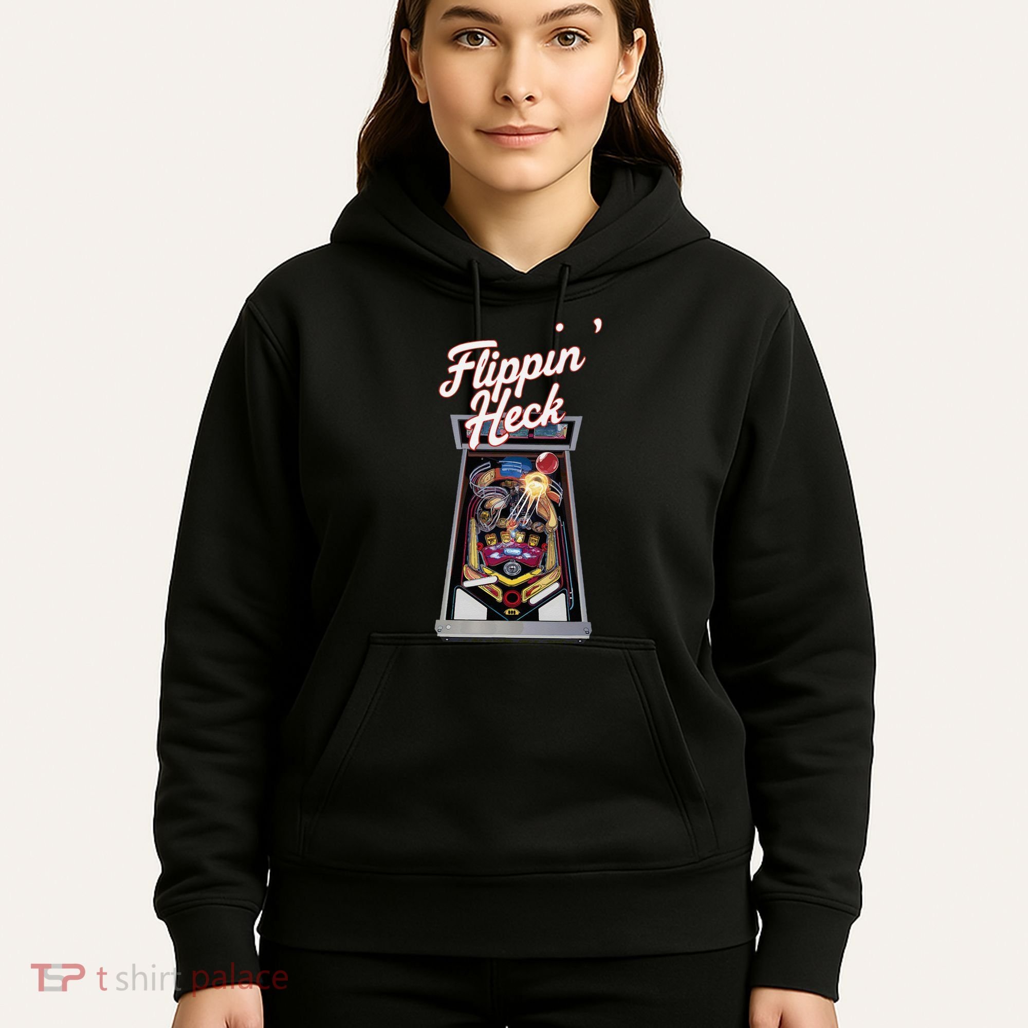 Flippin Heck Pinball Machine Gaming Arcade Hoodie