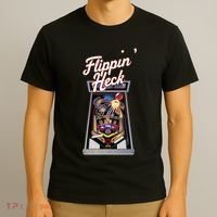 Flippin Heck Pinball Machine Gaming Arcade T-Shirt thumb 3