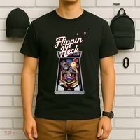 Flippin Heck Pinball Machine Gaming Arcade T-Shirt thumb 6