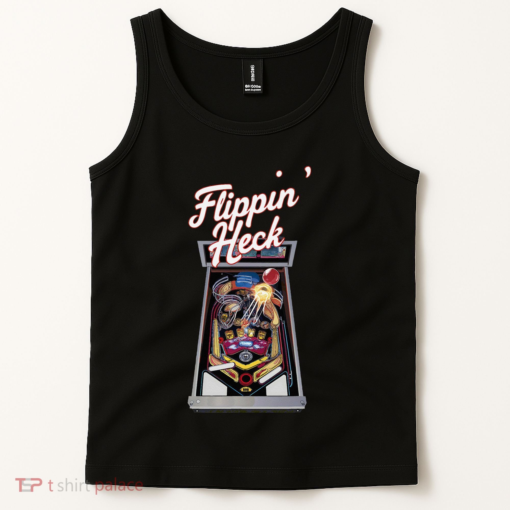 Flippin Heck Pinball Machine Gaming Arcade Tank Top