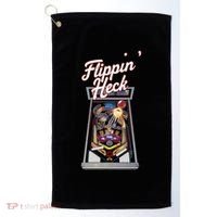 Flippin Heck Pinball Machine Gaming Arcade Golf Towel thumb 0