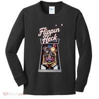 Flippin Heck Pinball Machine Gaming Arcade Kids Long Sleeve Shirt thumb 0