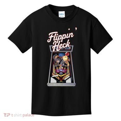 Flippin Heck Pinball Machine Gaming Arcade Kids T-Shirt