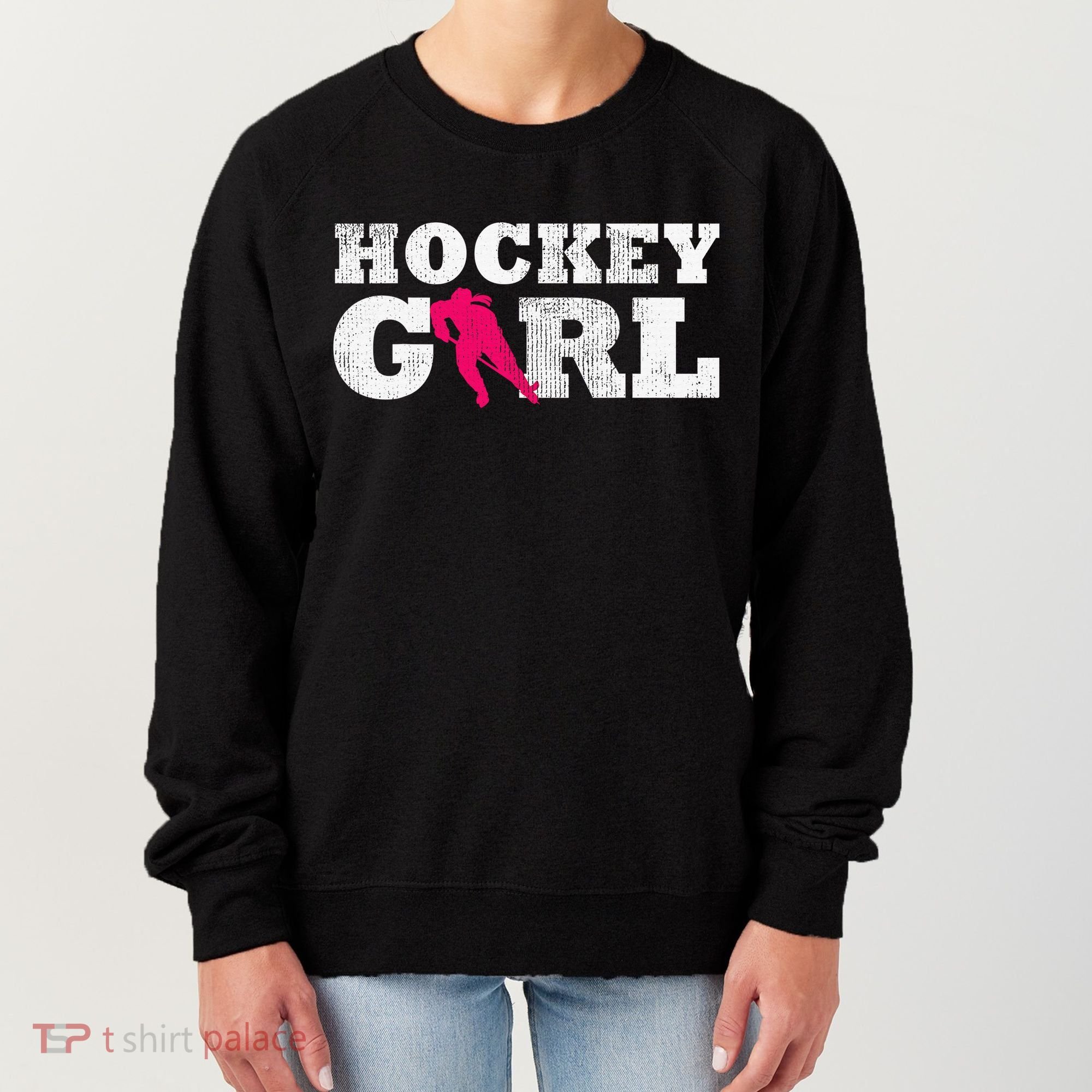 Field Hockey  Player Silhouette Sport Gift Women's Sweatshirt