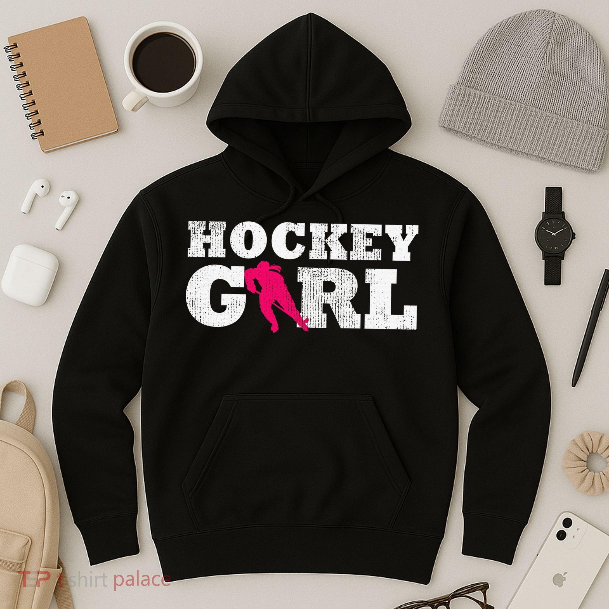 Field Hockey  Player Silhouette Sport Gift Hoodie