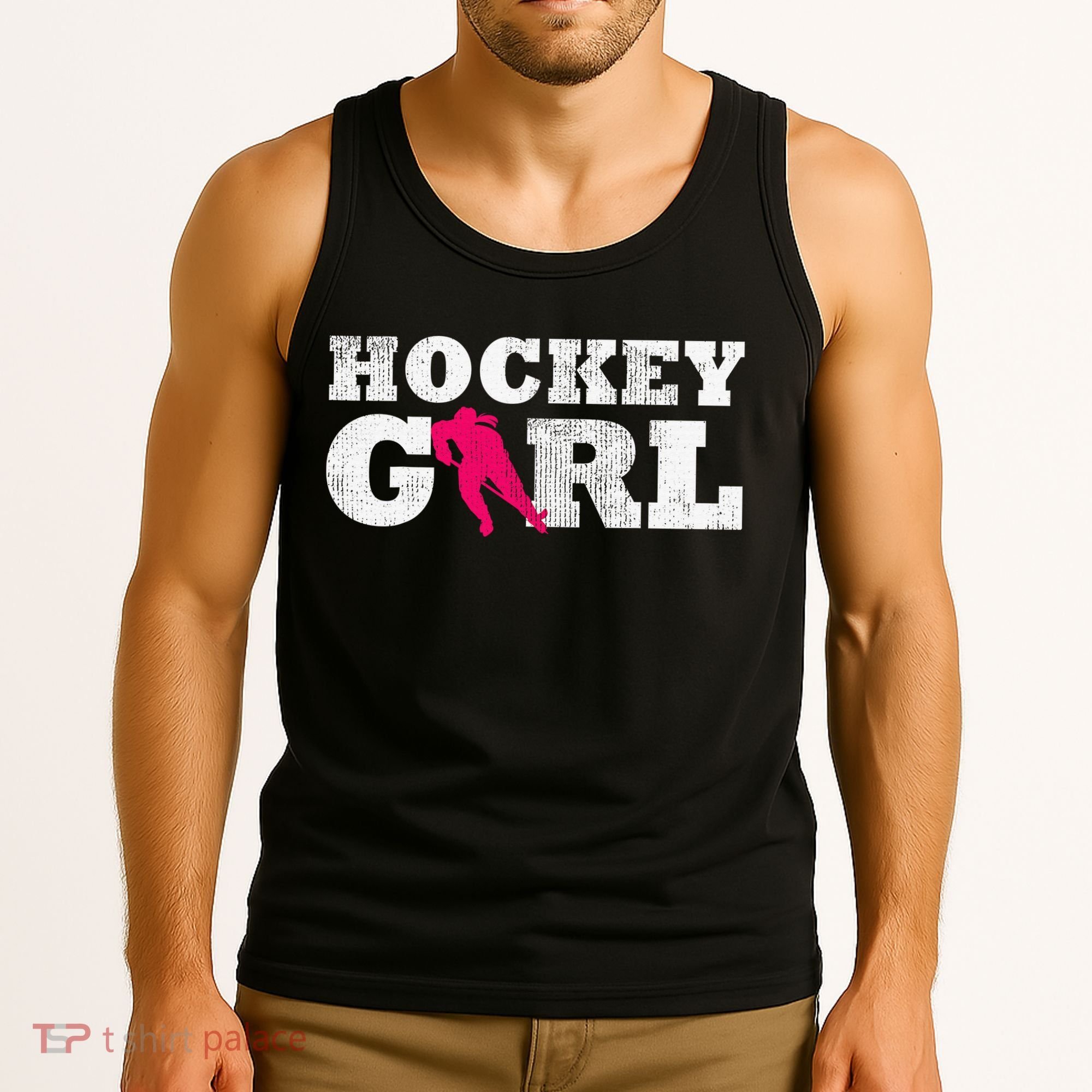Field Hockey  Player Silhouette Sport Gift Tank Top