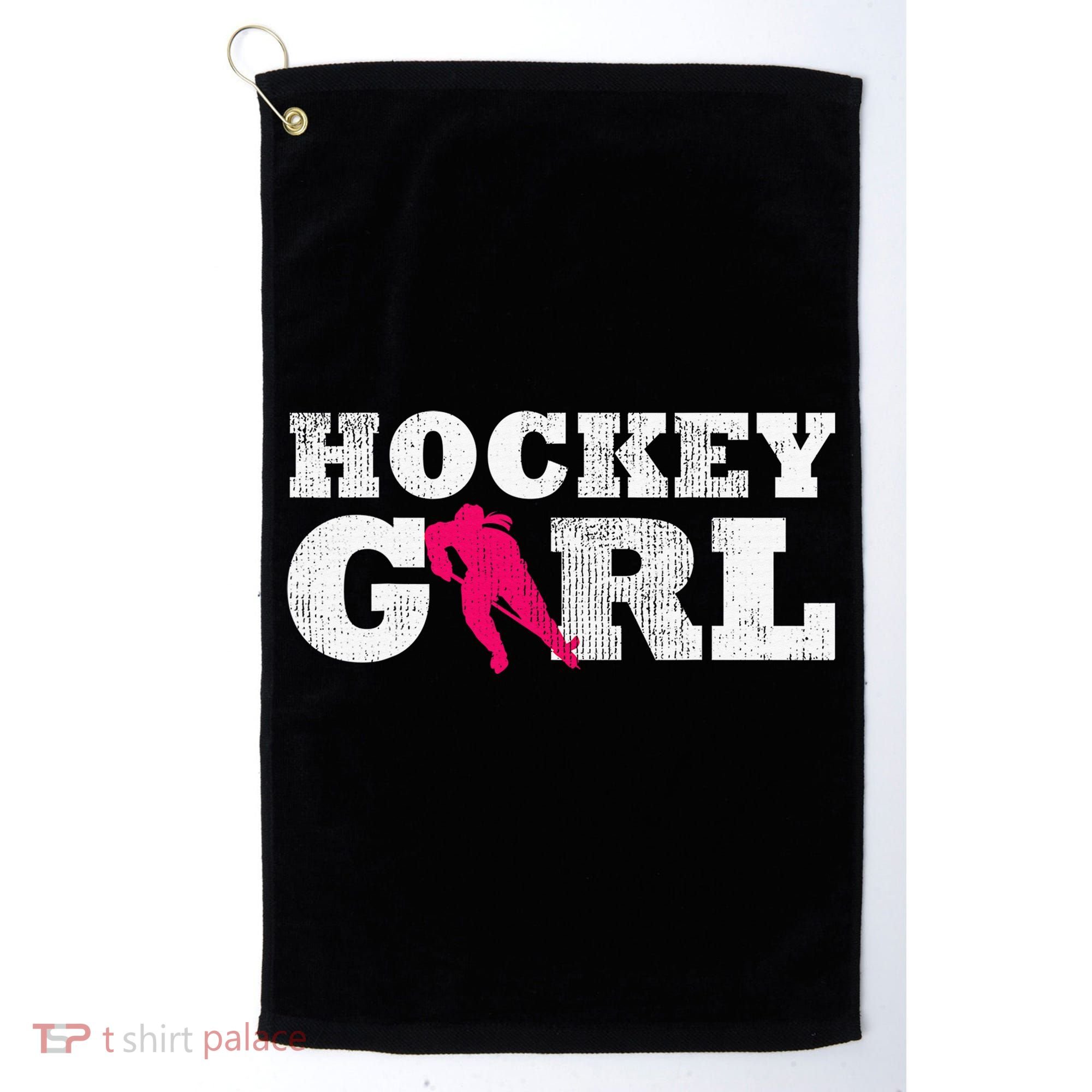 Field Hockey  Player Silhouette Sport Gift Golf Towel