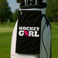 Field Hockey  Player Silhouette Sport Gift Golf Towel thumb 2
