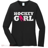 Field Hockey  Player Silhouette Sport Gift Women's Long Sleeve Shirt thumb 0