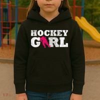 Field Hockey  Player Silhouette Sport Gift Kids Hoodie thumb 3