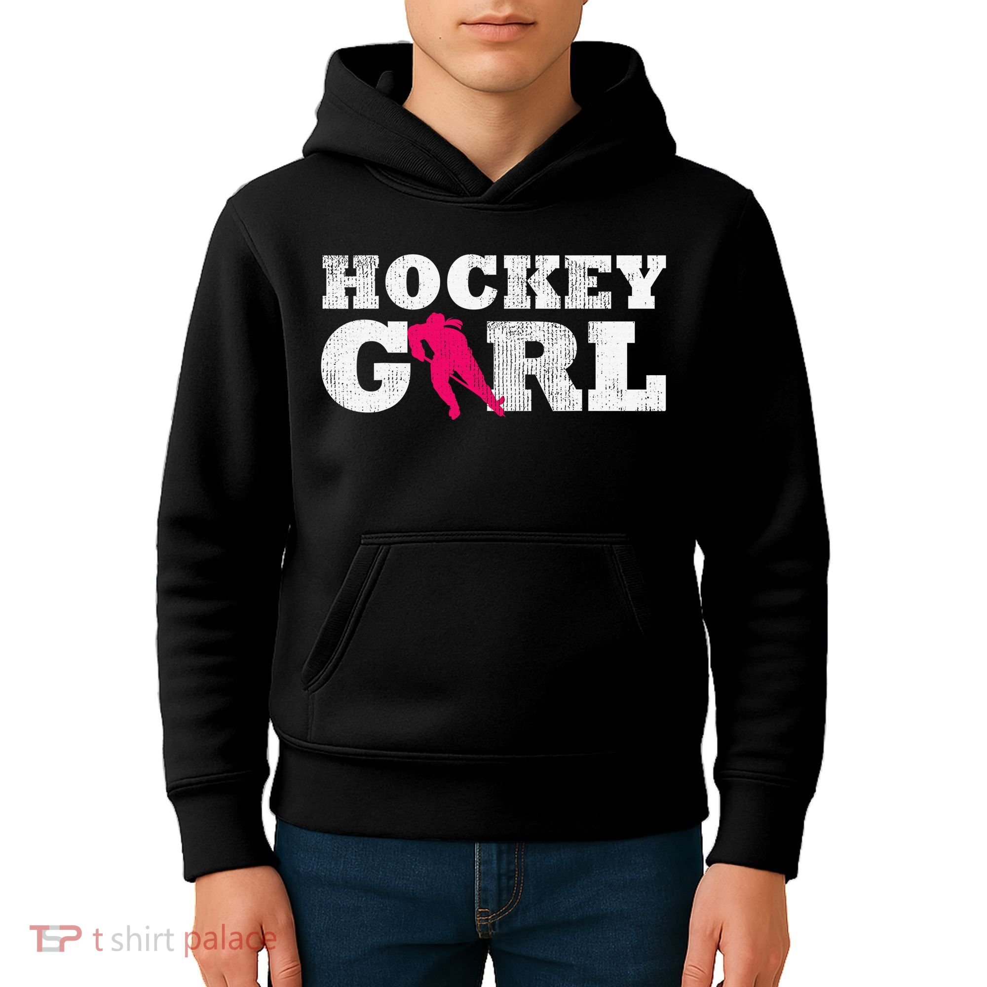 Field Hockey  Player Silhouette Sport Gift Kids Hoodie