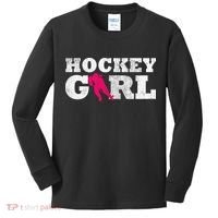 Field Hockey  Player Silhouette Sport Gift Kids Long Sleeve Shirt thumb 0