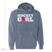 Field Hockey  Player Silhouette Sport Gift Comfort Colors Garment-Dyed Hooded Sweatshirt thumb 0