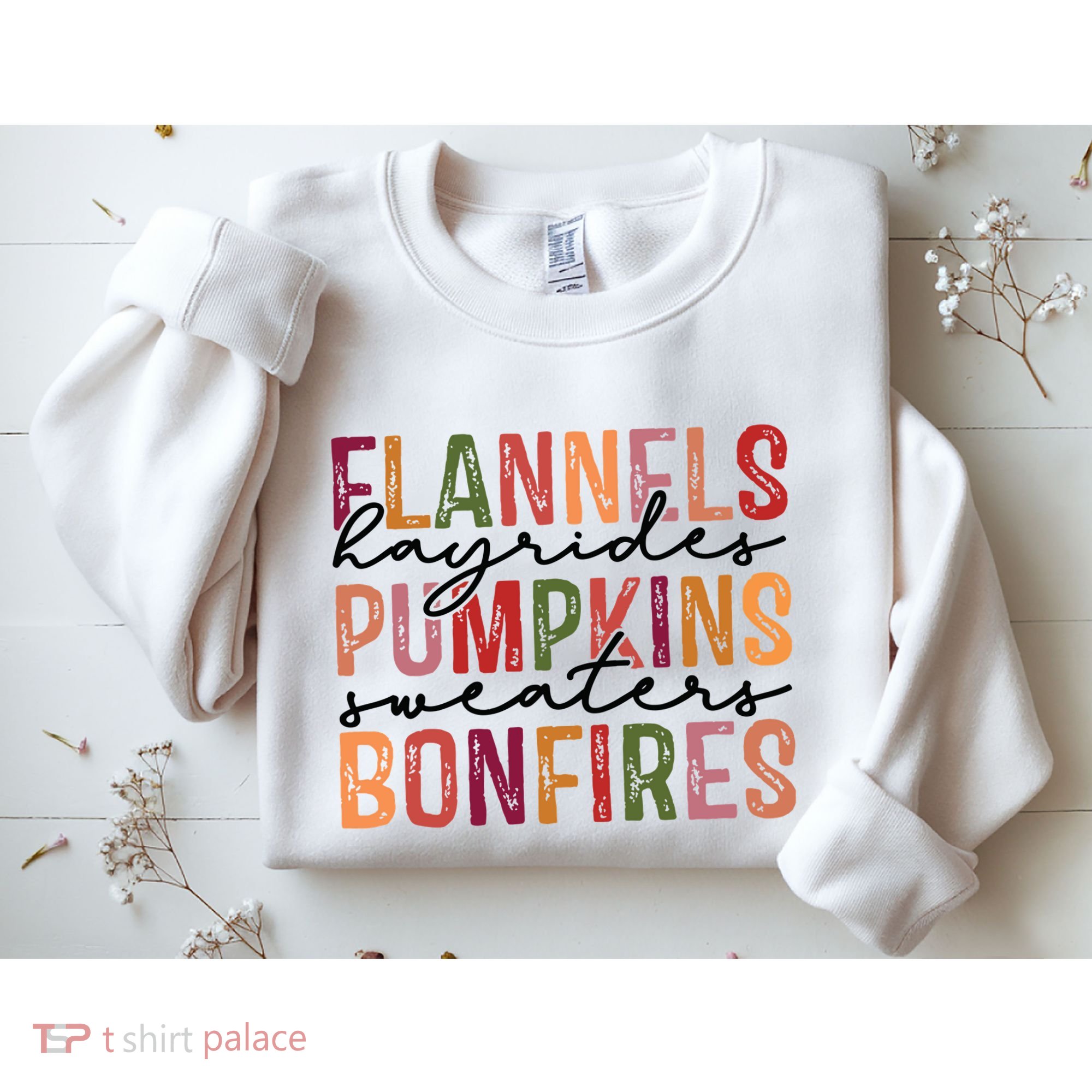 Flannels Hayrides Pumpkin Pumpkin Spice Season Sweatshirt